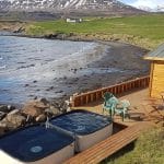 Hauganes hot tubs in North Iceland