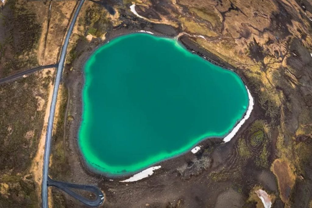 Grænavatn Lake Reykjanes Peninsula