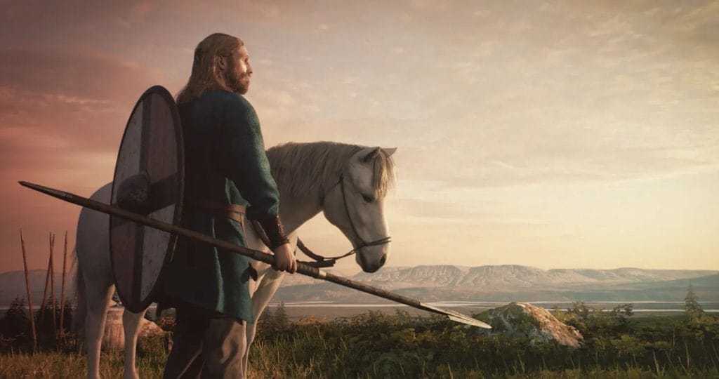 VR headset visitor at 1238: Battle of Iceland exhibition