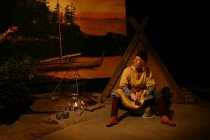 Lifelike Viking wax figure exhibit at the Saga Museum in Reykjavík