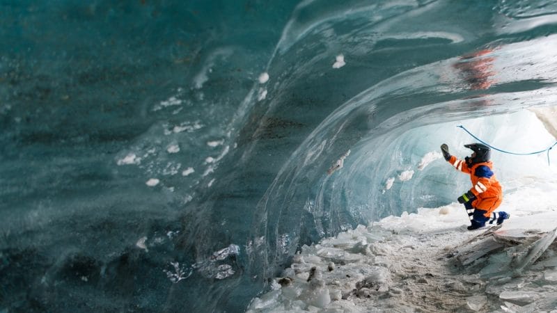 Langjokull natural ice cave