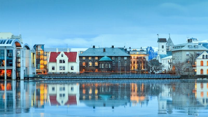 Tjornin pond in Reykjavik on the Reykjavik walking tour