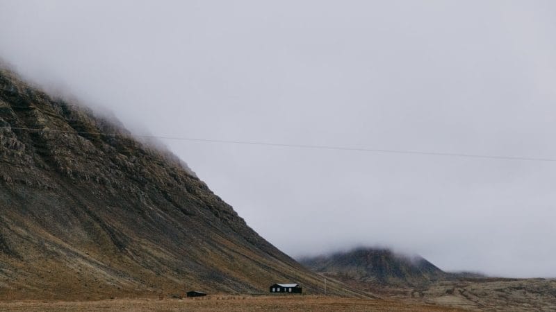 Bíldudalur fishing village in westfjords of Iceland
