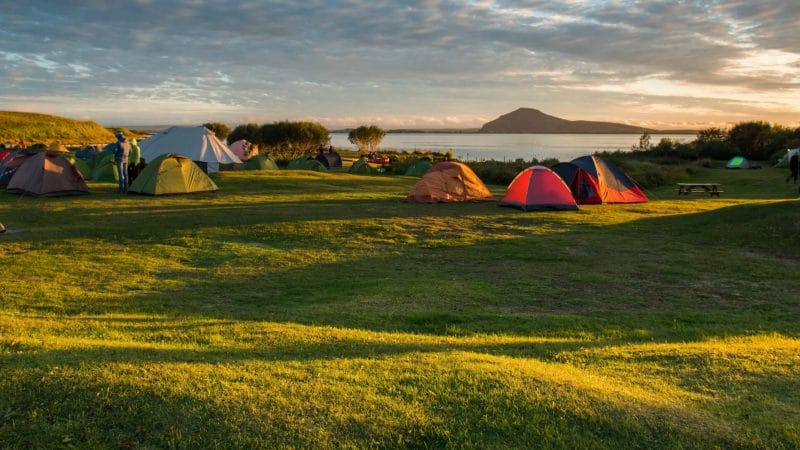 Camping in Myvatn North Iceland
