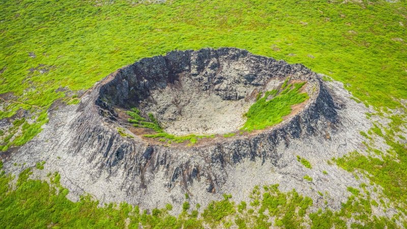 Eldborg Crater in Snæfellsnes Peninsula