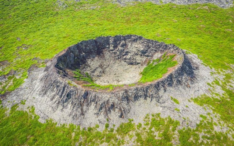 Eldborg Crater in Snæfellsnes Peninsula