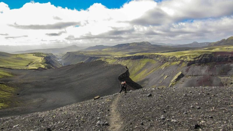 Eldgjá Crater in the highlands of Iceland