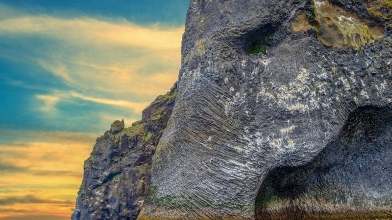 Elephant Rock in Westman Islands in Iceland