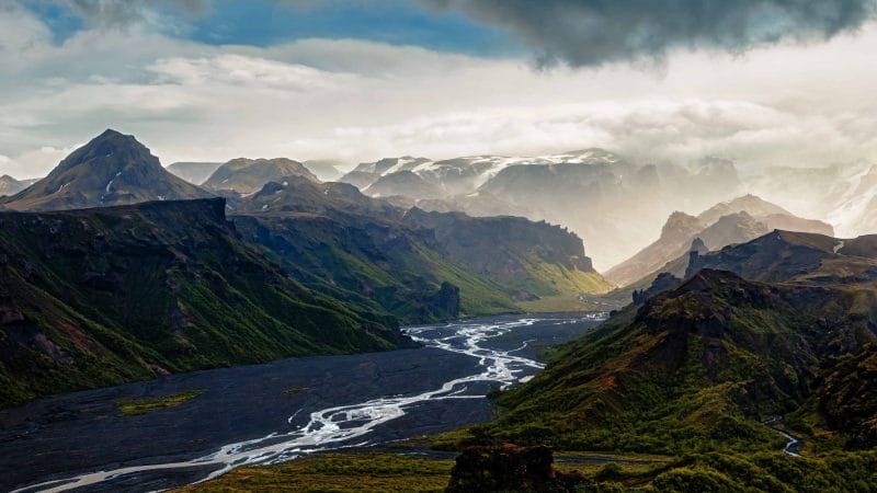 Þorsmork and Eyjafjalljokull volcano