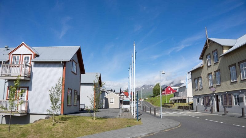 Fáskrúðsfjörður village in Eastfjords of Iceland