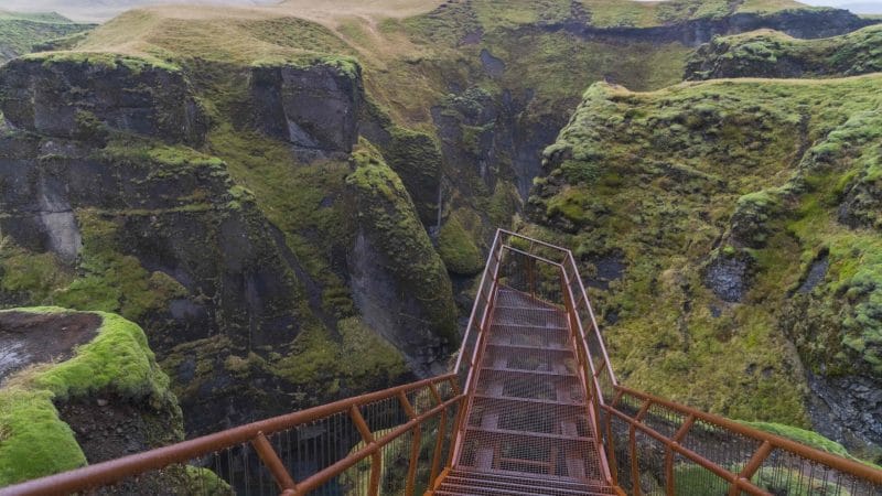 Fjaðrárgljúfur canyon in south Iceland
