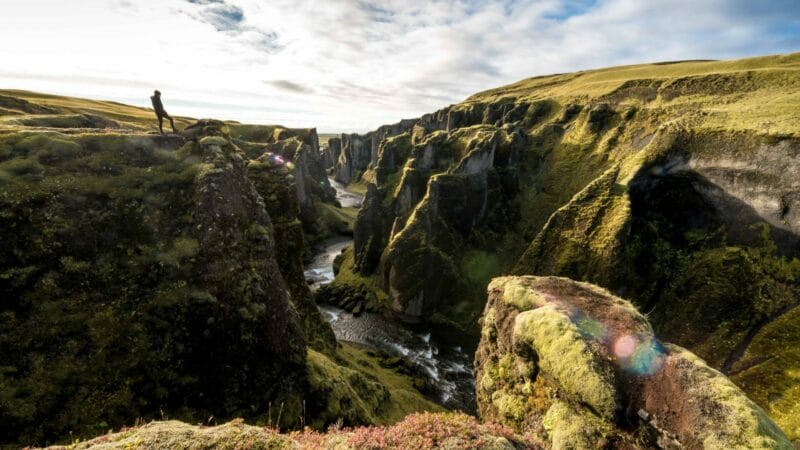 Fjaðrárgljúfur canyon in south Iceland