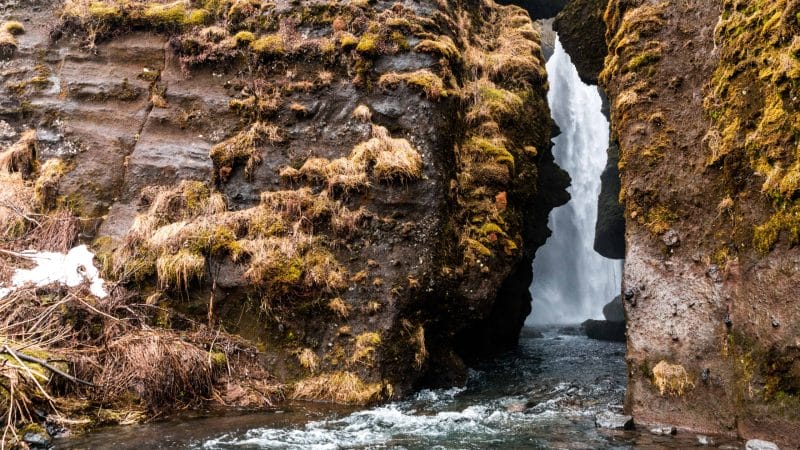 Gljúfrabúi hidden waterfall - south Iceland tour booking