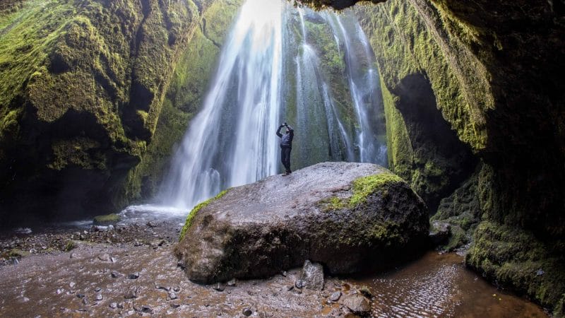 Gljúfrabúi - hidden waterfall in a gorge - south Iceland must see