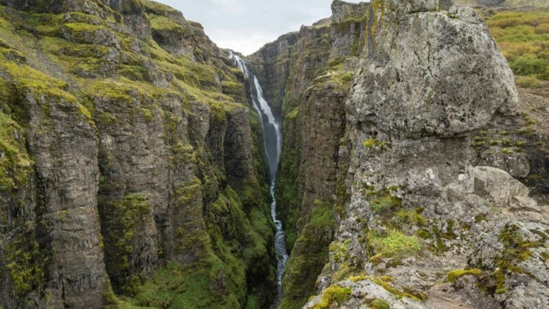 Glymur highest waterfall in Iceland