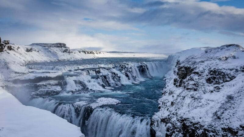 Gullfoss waterfall in Golden Circle Iceland Tours Booking