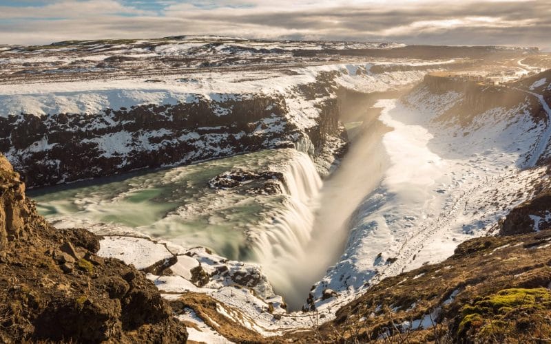 Gullfoss waterfall in Golden Circle Iceland Tours Booking