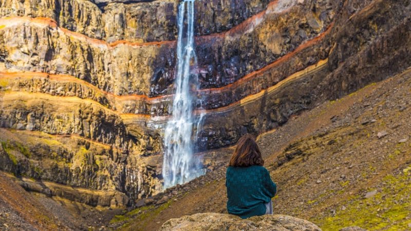 Hengifoss waterfall in East Iceland