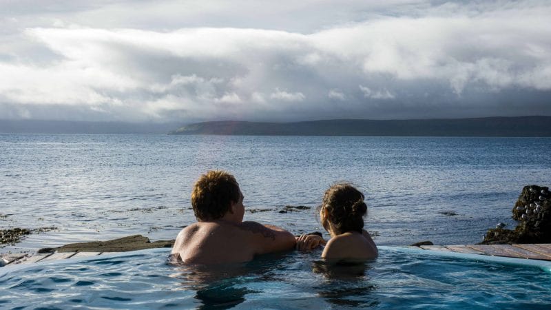 Iceland hot spring, Honeymoon in Iceland, couple in a hot spring in Iceland