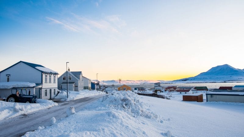 snow and winter in Hrísey island - north Iceland packages