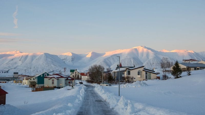 snow and winter in Hrísey island - north Iceland packages