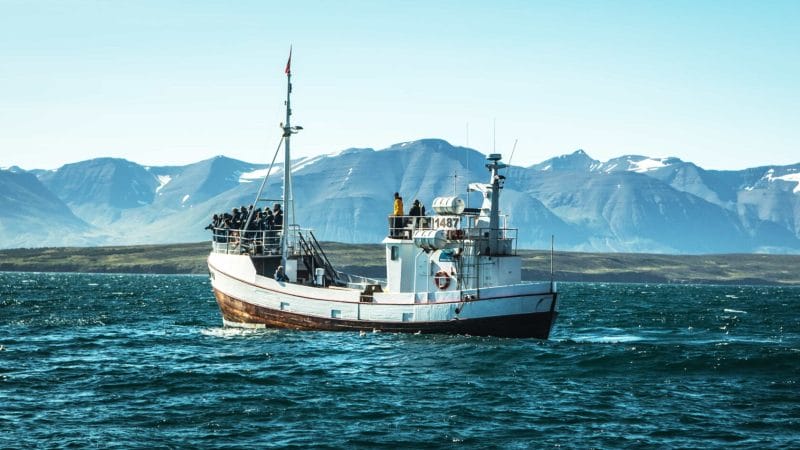 Húsavík fishing village in north Iceland