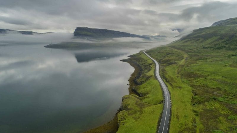 Hvalfjörður fjord in west Iceland
