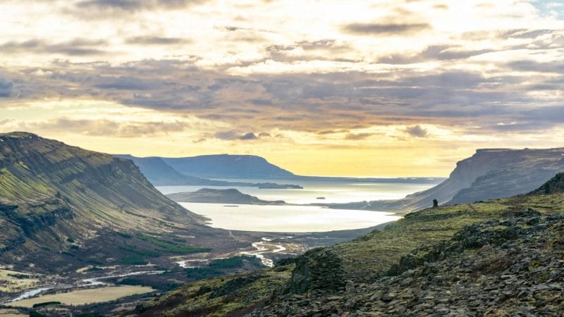Hvalfjörður fjord in west Iceland