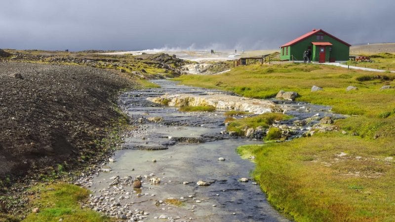 Hveravellir geothermal area in highlands of Iceland