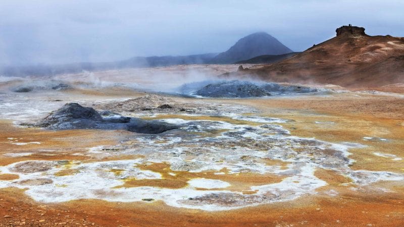 Hveravellir geothermal area in the highlands of Iceland