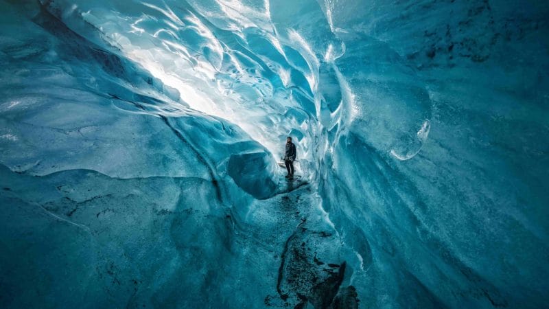 Blue Ice Cave in Iceland, Ice Cave Tours, natural blue crystal ice cave in Iceland