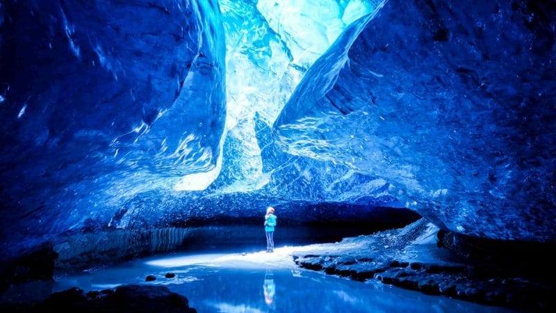 Ice Cave Tours, natural blue crystal ice cave in Iceland