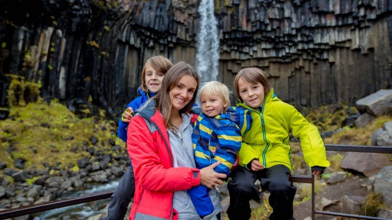 Iceland Family Travel, travel to Iceland with kids, Svartifoss waterfall