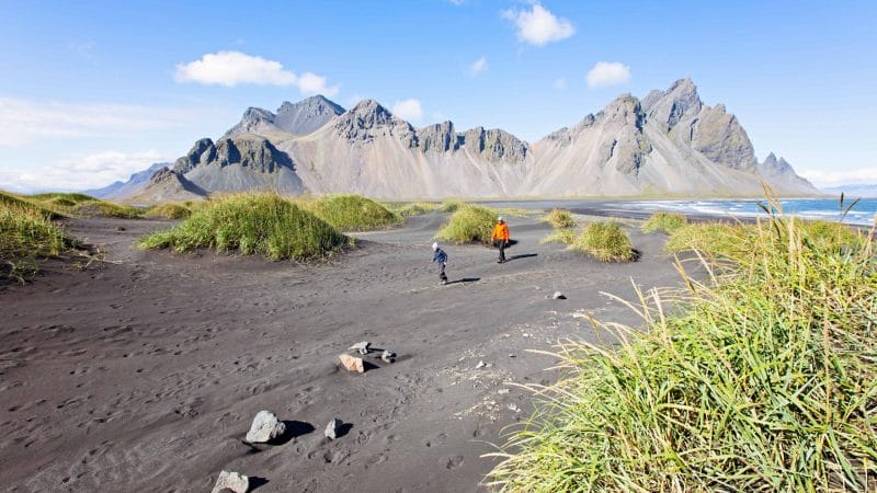 Iceland Family Travel at Stokksnes beach