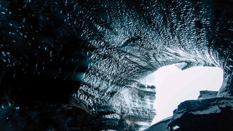 Katla Ice Cave under the volcano glacier