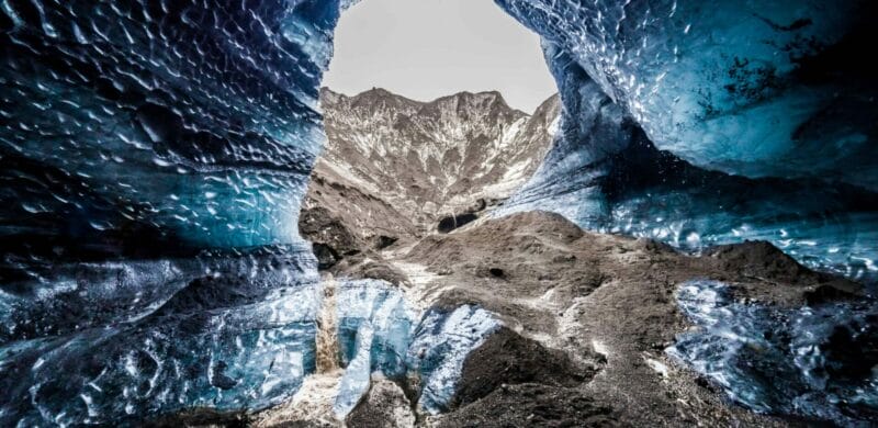 Blue Ice Cave in Iceland, Ice Cave Tours, Katla Volcano and glacier ice cave