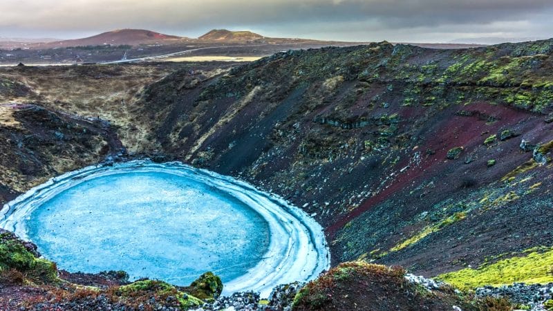 Kerið Crater in Golden Circle in Iceland