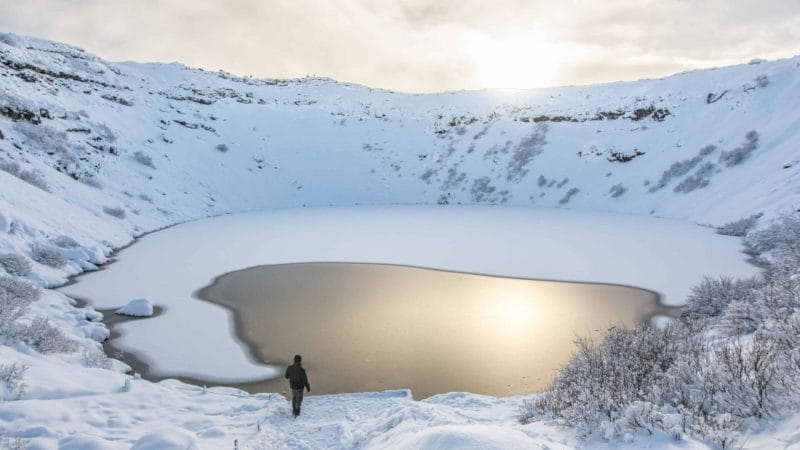 Kerið Crater in Golden Circle in Iceland