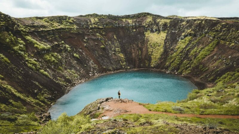 Kerið Crater in Golden Circle in Iceland