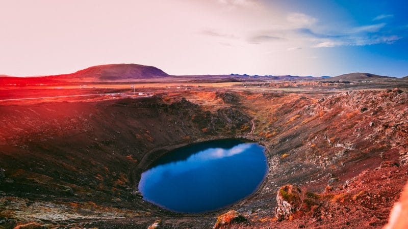 Kerið Crater in Golden Circle in Iceland