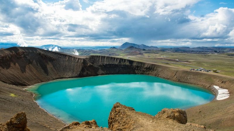 Krafla crater in north Iceland