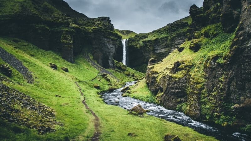 Kvernufoss Waterfall Iceland