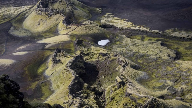 Lakagígar crater in the highlands of Iceland - largest Craters in Iceland
