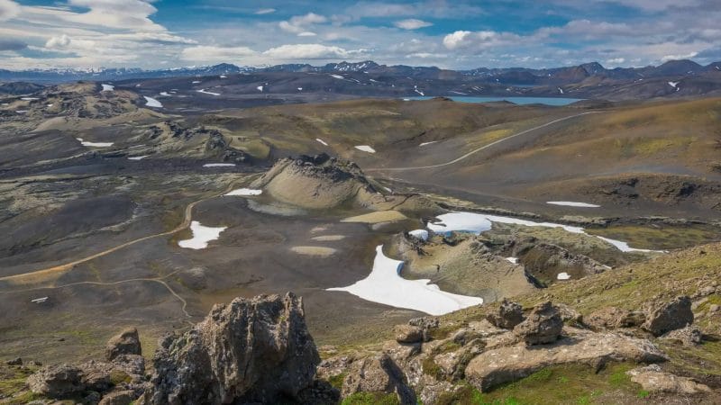 Lakagígar crater in the highlands of Iceland - largest Craters in Iceland