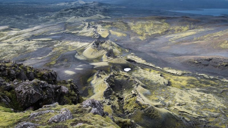 Lakagígar crater in the highlands of Iceland - largest Craters in Iceland