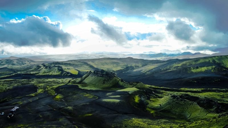 nature of Iceland, Lakagígar crater in the highlands of Iceland - largest Craters in Iceland