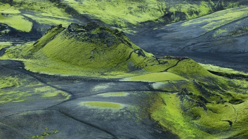 Lakagígar crater in the highlands of Iceland - largest Craters in Iceland