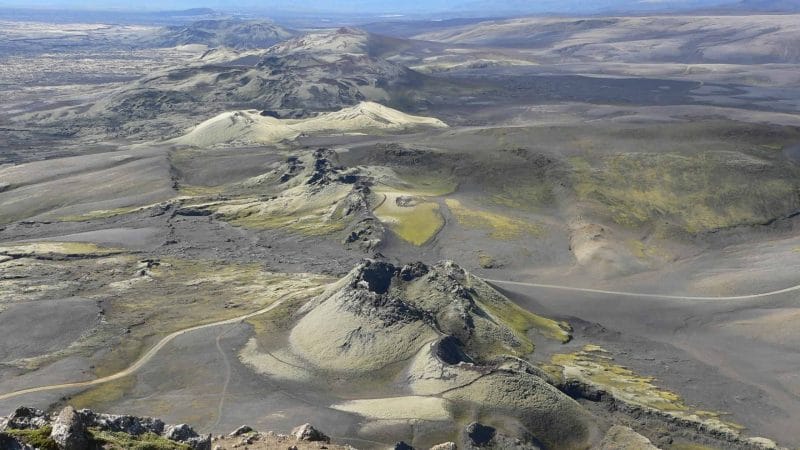 Lakagígar crater in the highlands of Iceland - largest Craters in Iceland