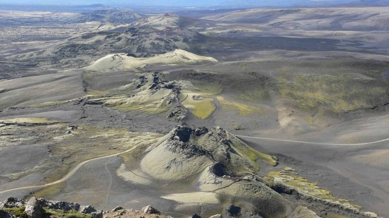 Lakagígar crater in the highlands of Iceland - largest Craters in Iceland, Lakagígar volcano tour, Laki Craters Iceland tour, Laki volcano hike, Highlands of Iceland tour, Laki lava field tour