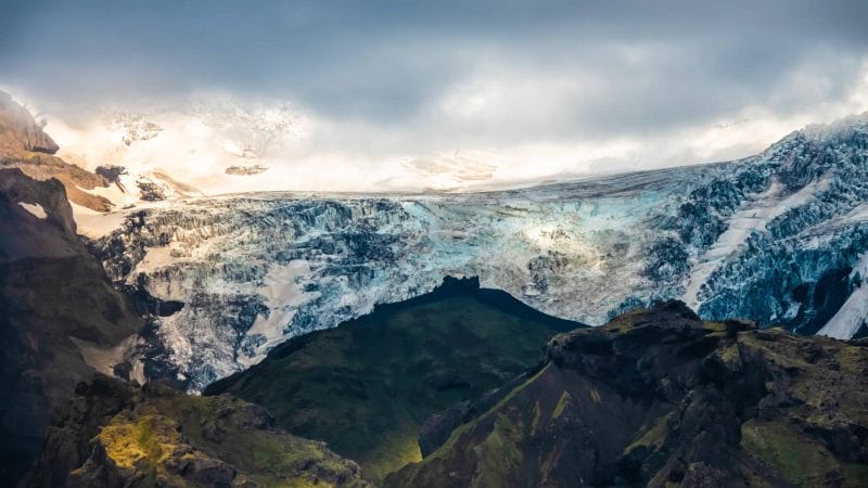Laugavegur hiking trail in the highlands of Iceland